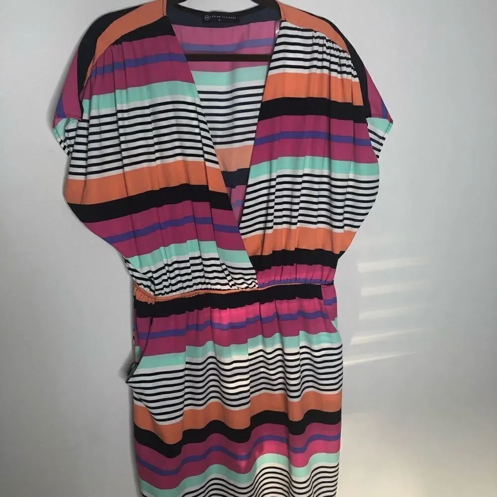 Fashion to Figure Striped Dress w/ Pockets plus